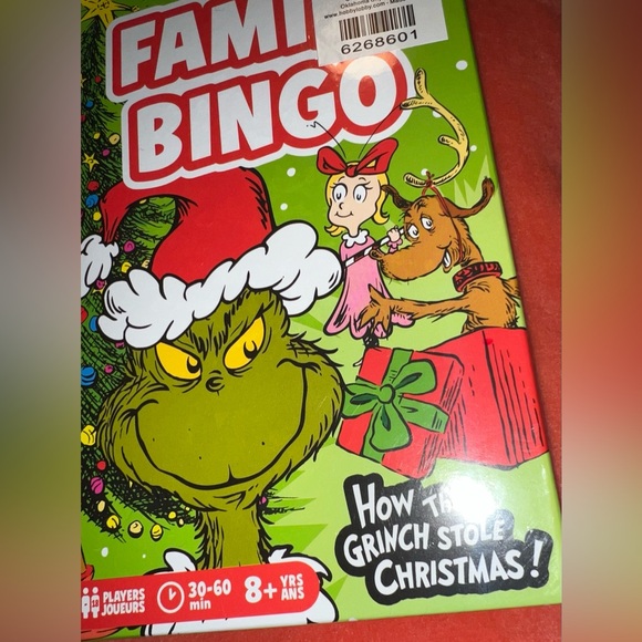How the Grinch Stole Christmas Family Bingo NEW Game DR SEUSS Holiday - Picture 1 of 5